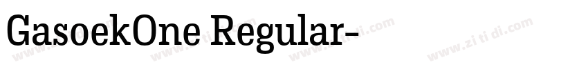 GasoekOne Regular字体转换